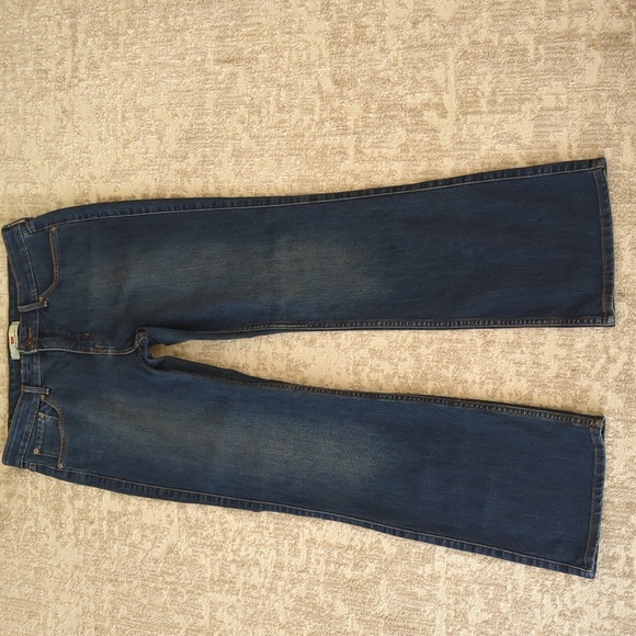 Levi's 523 Lift & Strengthen Distressed Bootcut Jeans 14M Blue - Picture 9 of 16